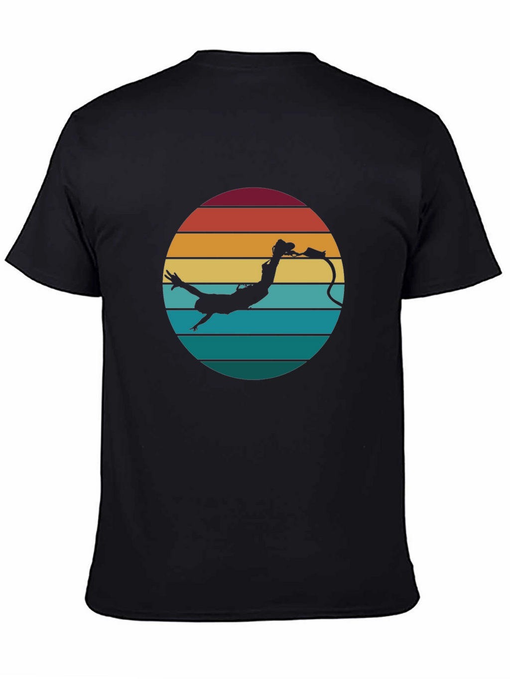 Retro Bungee Jumper T-Shirt - Black