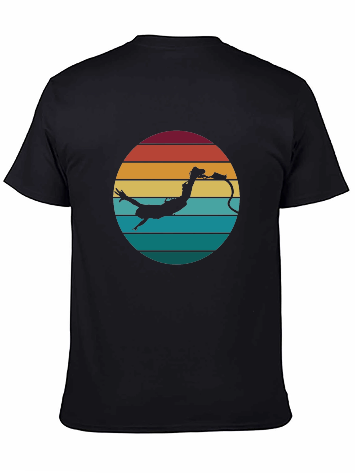 Retro Bungee Jumper T-Shirt - Black