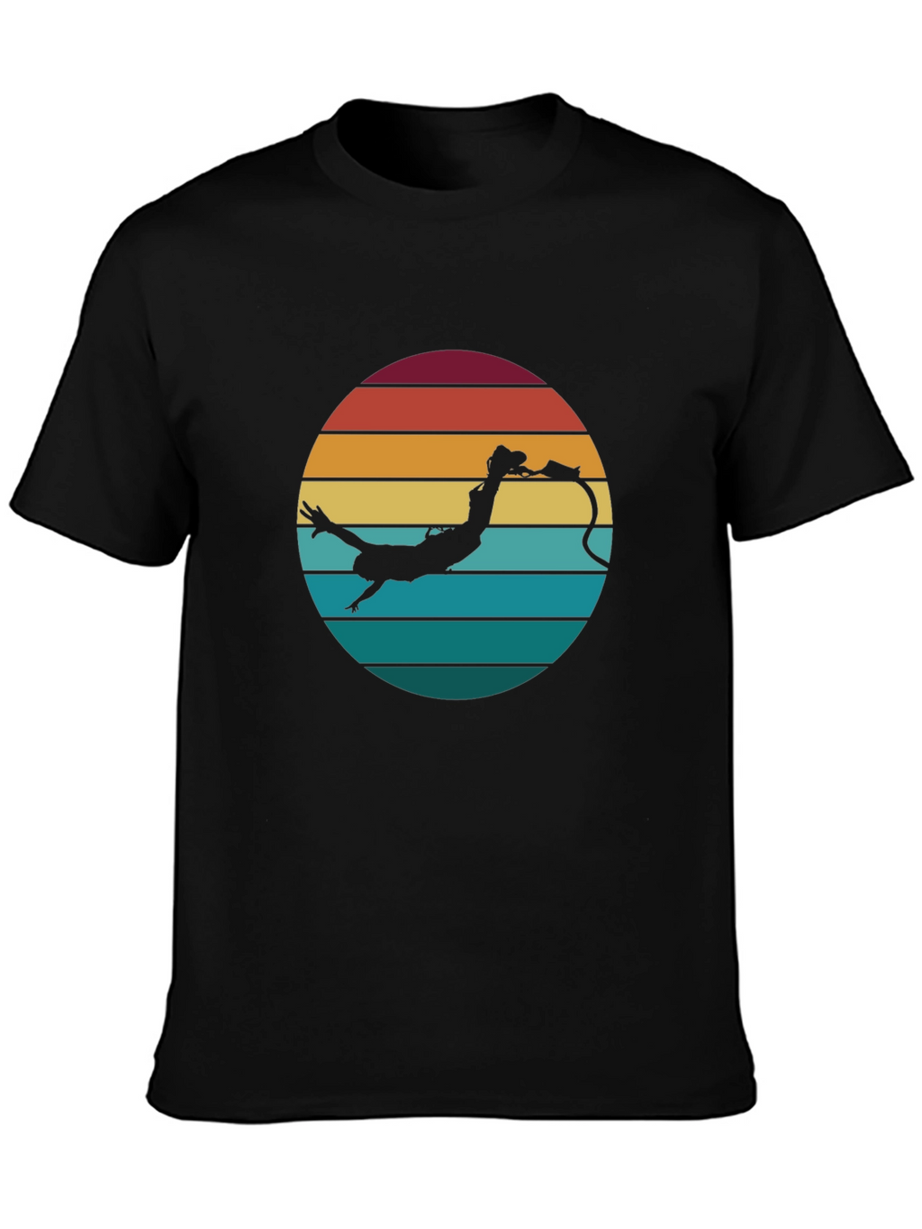 Retro Bungee Jumper T-Shirt - Black