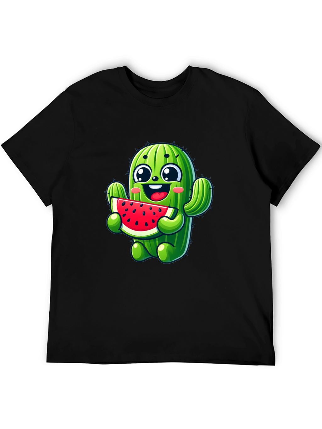 Cactus Watermelon Black T-Shirt