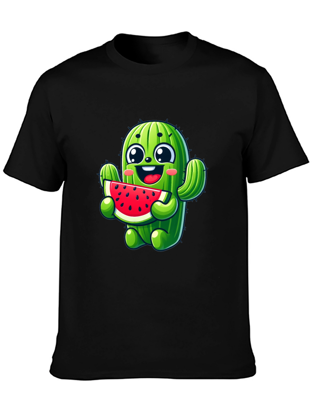 Cactus Watermelon Black T-Shirt