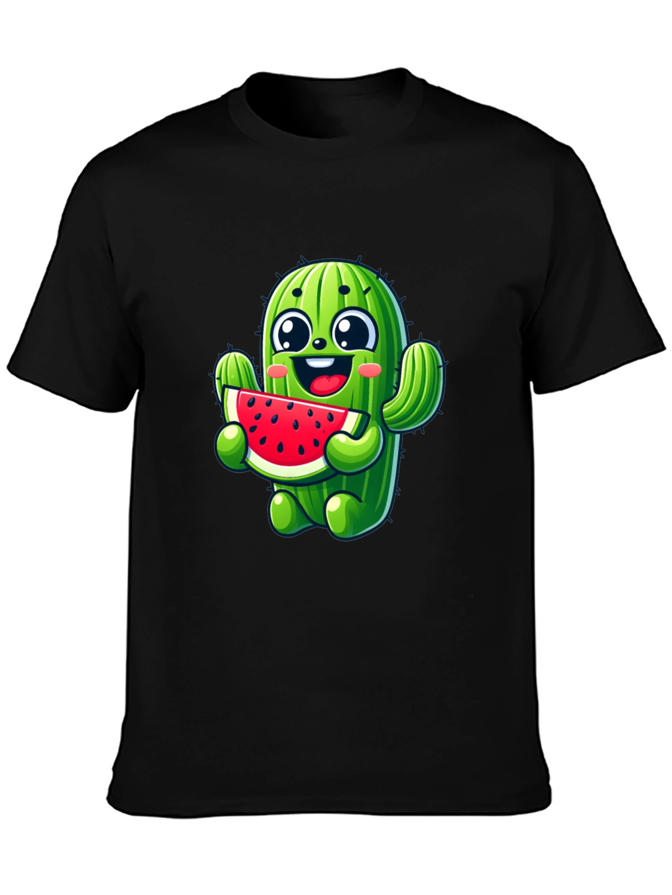 Cactus Watermelon Black T-Shirt