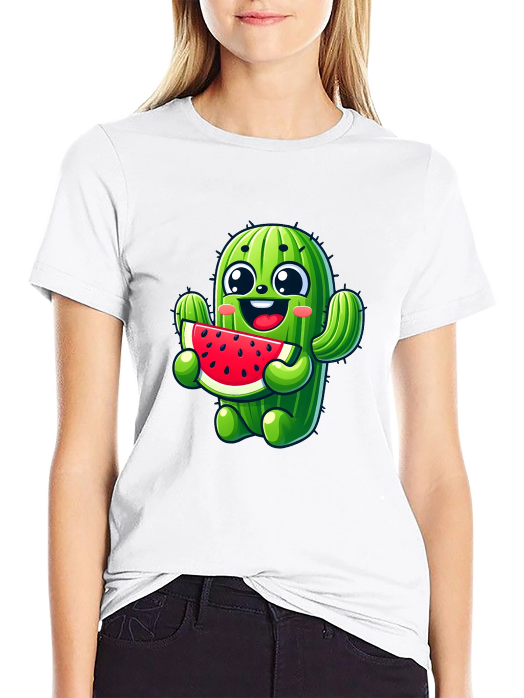 Cactus Watermelon Black T-Shirt