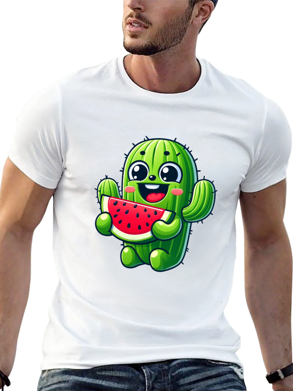 Cactus Watermelon Black T-Shirt