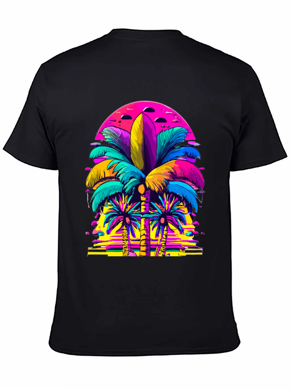 Vibrant Palm Tree Graphic T-Shirt