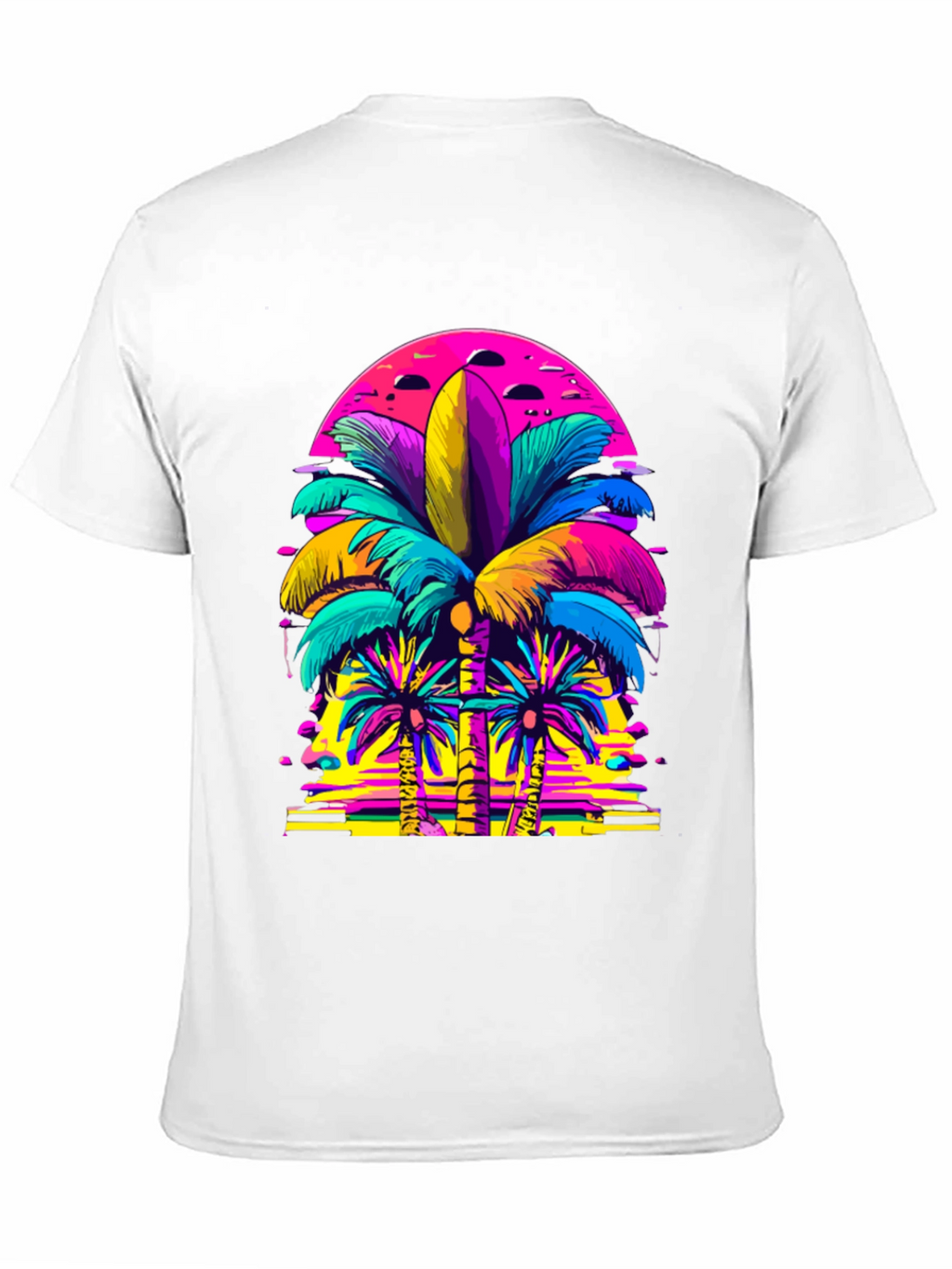 Vibrant Palm Tree Graphic T-Shirt
