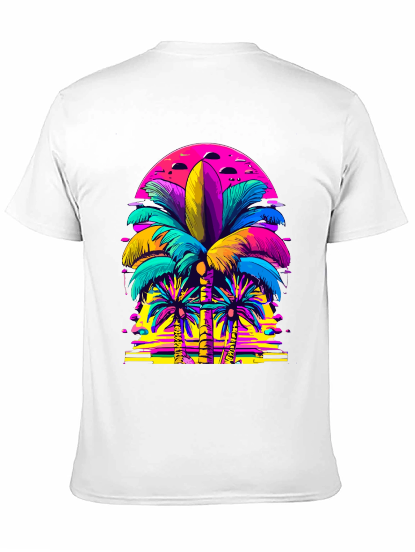 Vibrant Palm Tree Graphic T-Shirt