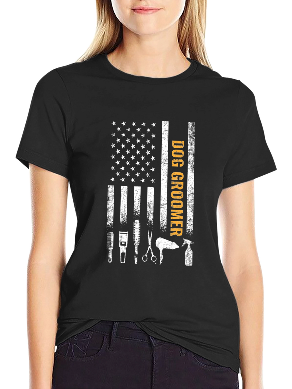Dog Groomer Patriotic T-Shirt