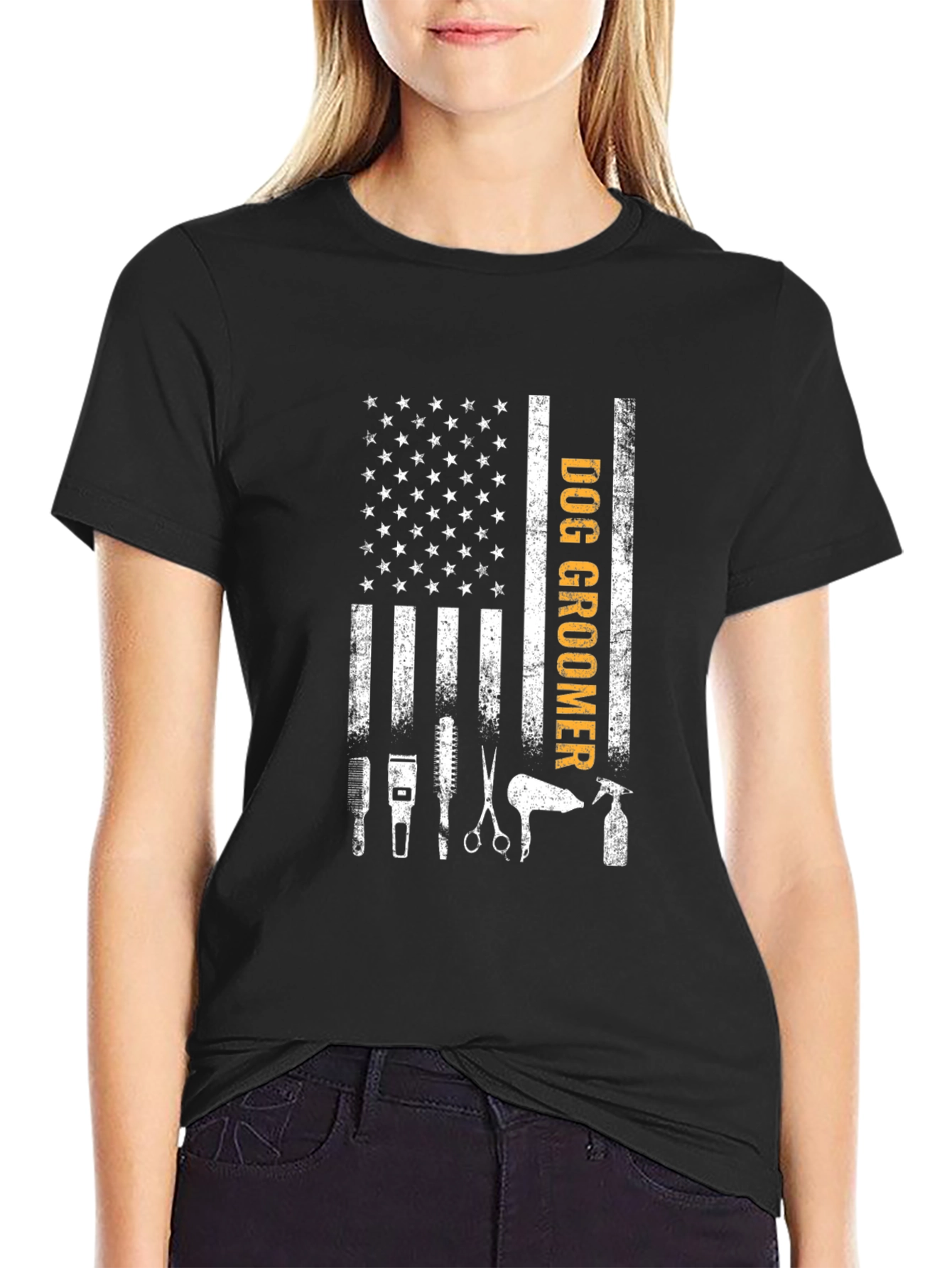 Dog Groomer Patriotic T-Shirt