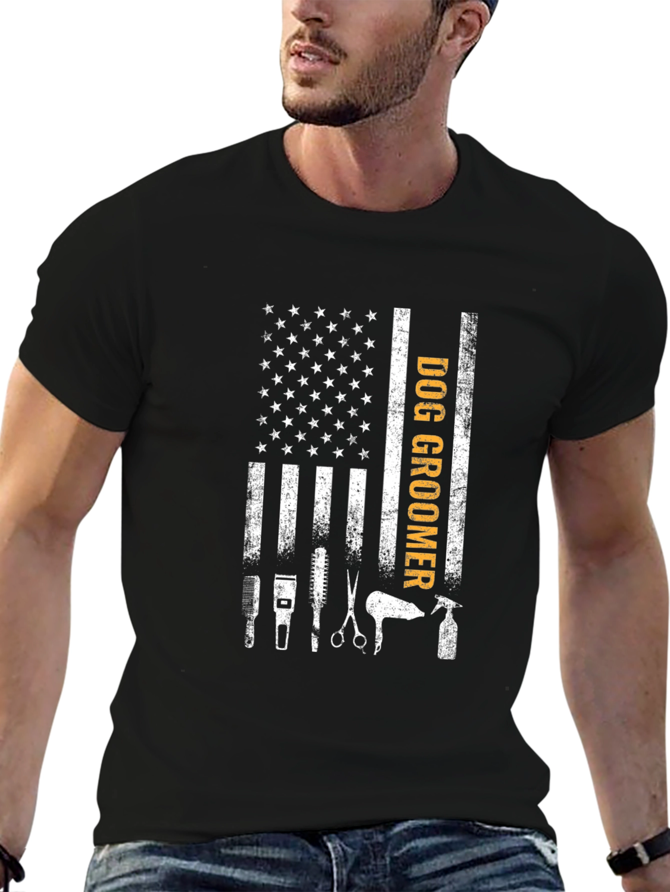 Dog Groomer Patriotic T-Shirt