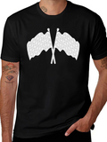 Checkered Flag Graphic Tee - Racing Enthusiast Shirt