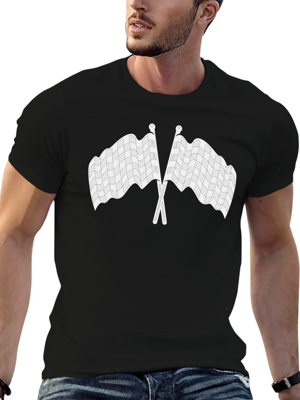 Checkered Flag Graphic Tee - Racing Enthusiast Shirt