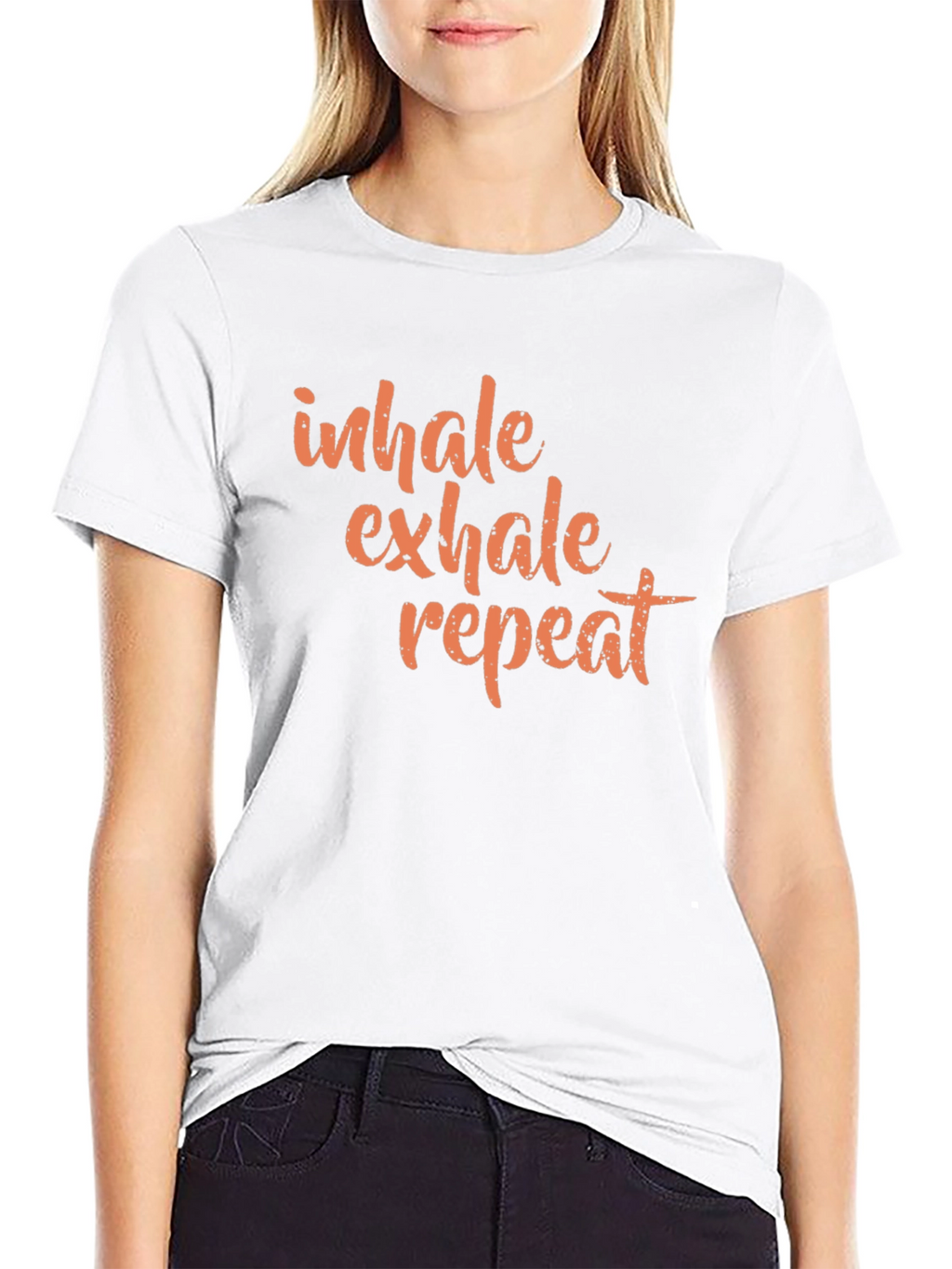 Inhale Exhale Repeat Graphic Tee - Black