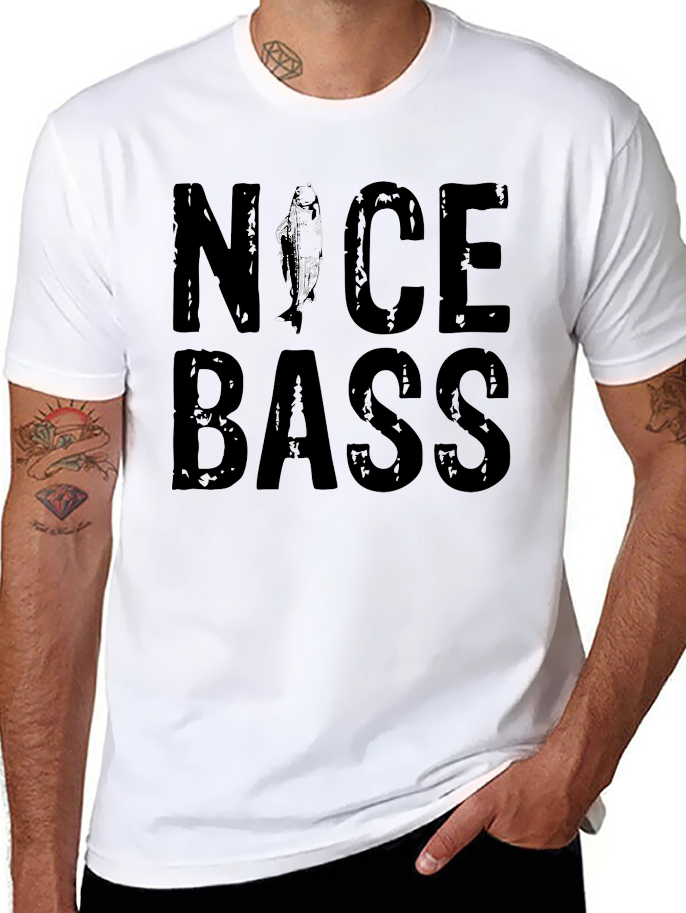 Nice Bass Graphic Tee - Fishing T-Shirt