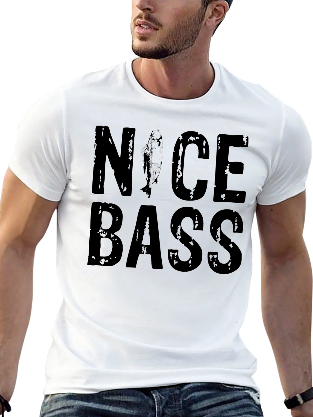 Nice Bass Graphic Tee - Fishing T-Shirt