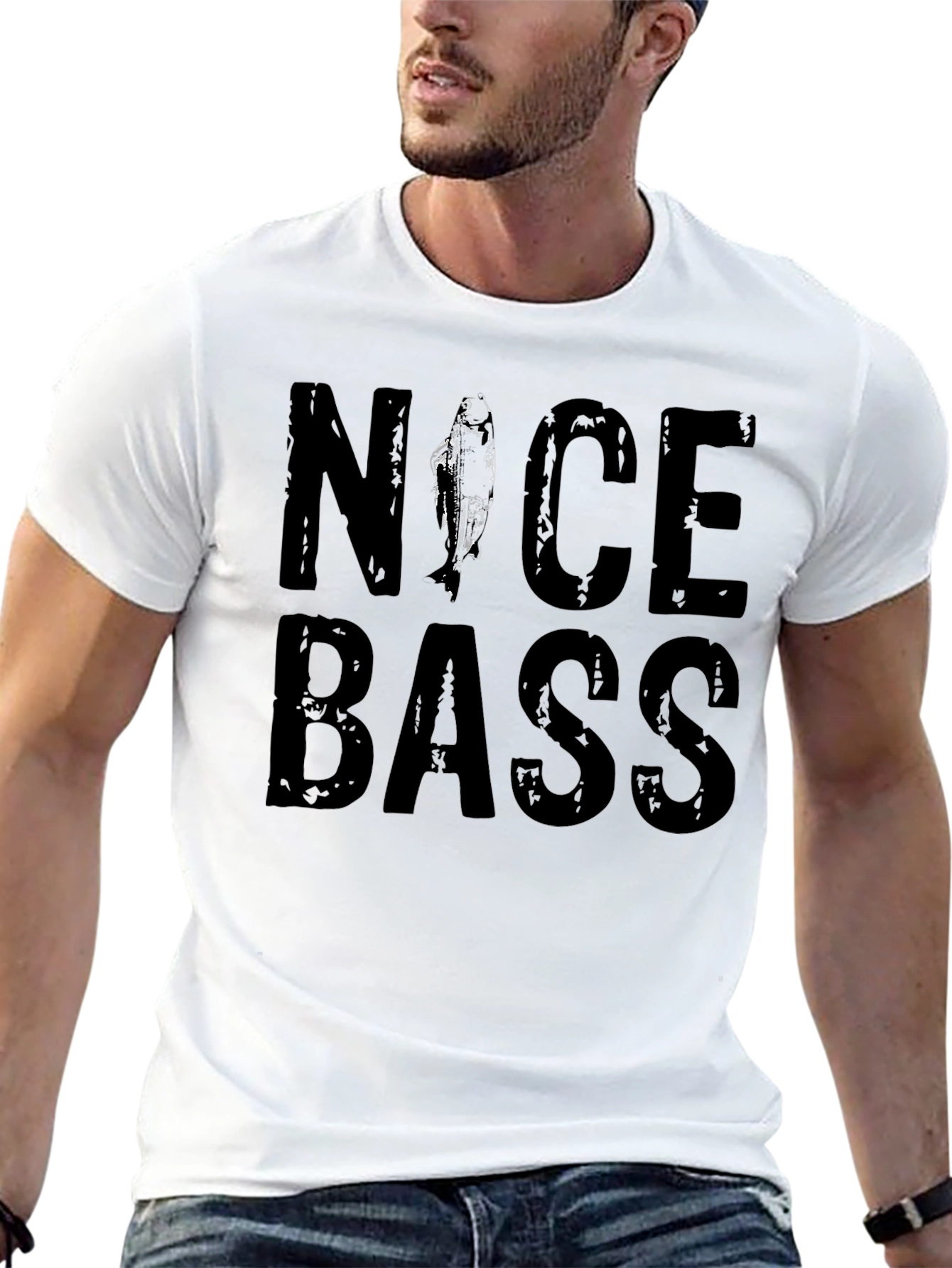Nice Bass Graphic Tee - Fishing T-Shirt