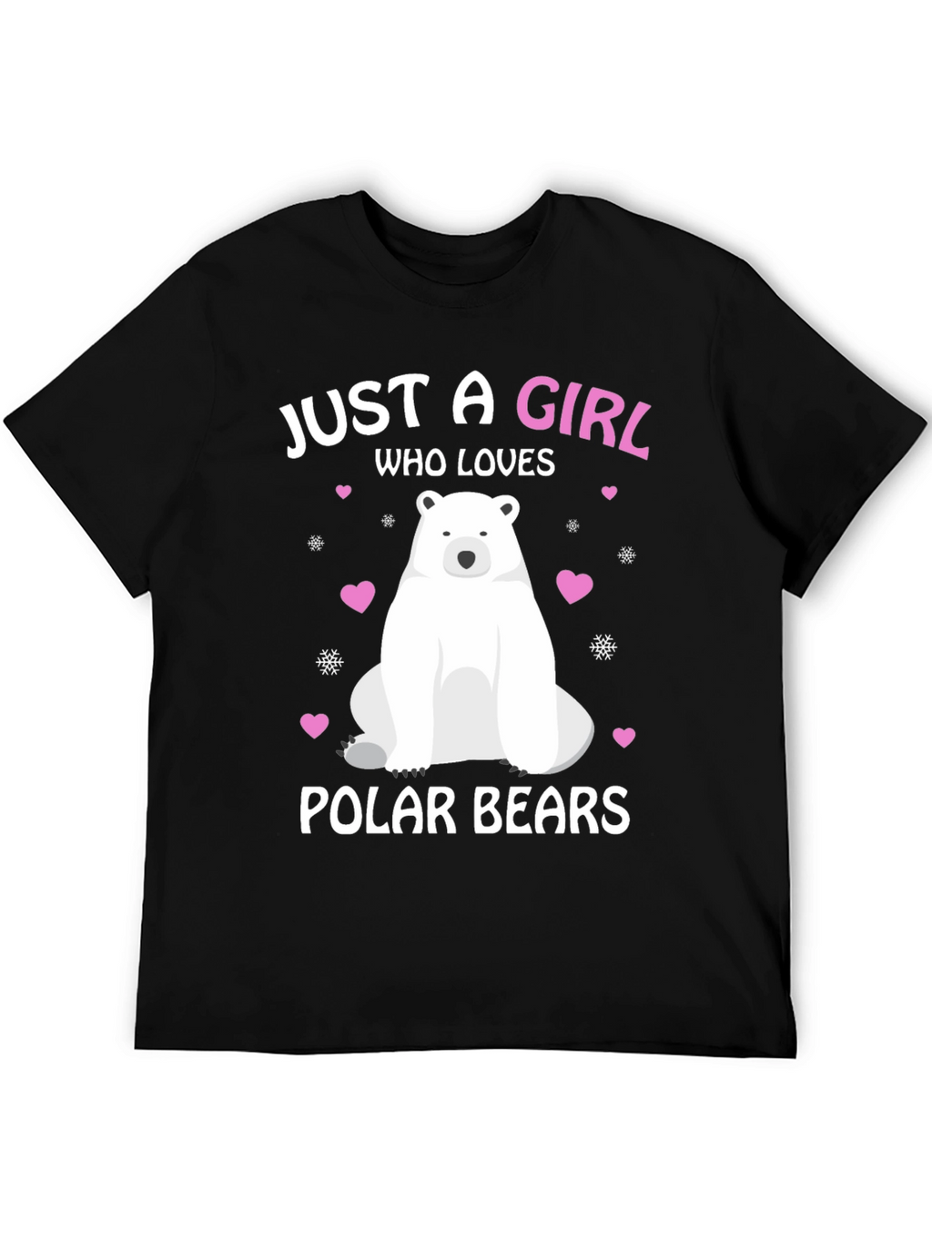 Girl Who Loves Polar Bears Graphic Tee