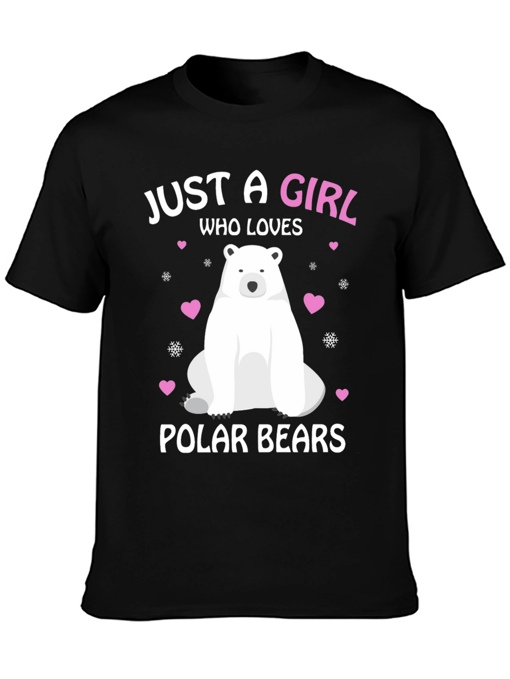Girl Who Loves Polar Bears Graphic Tee