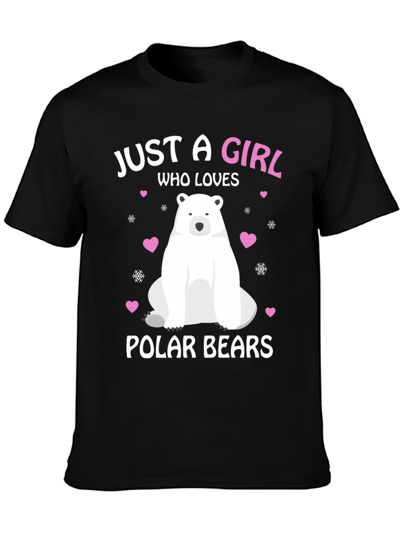 Girl Who Loves Polar Bears Graphic Tee