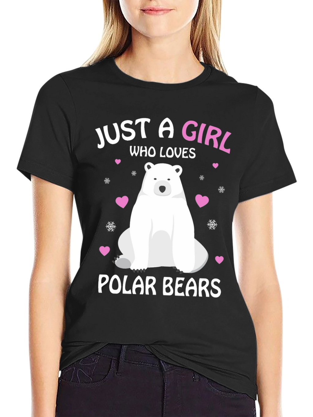 Girl Who Loves Polar Bears Graphic Tee