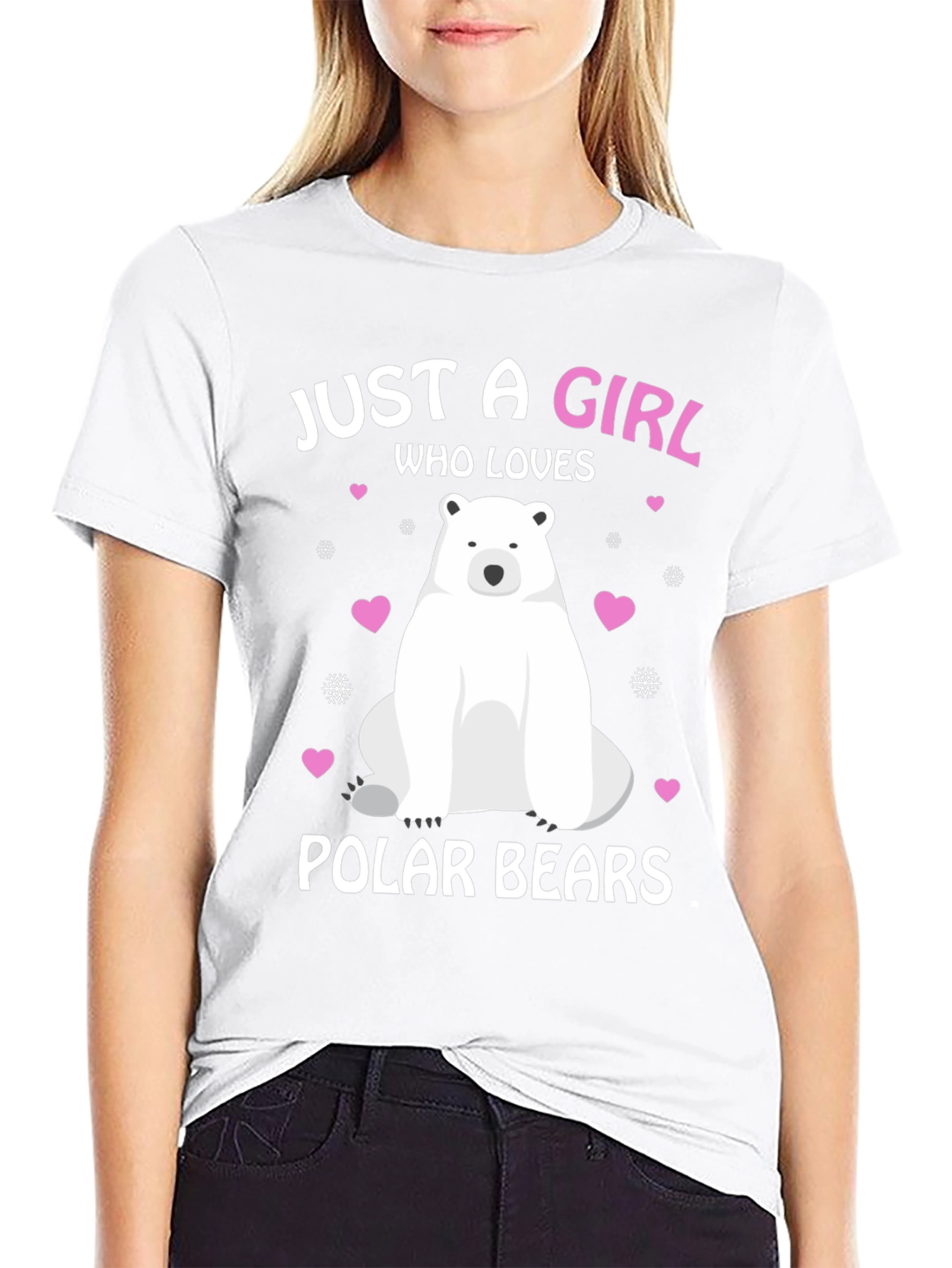 Girl Who Loves Polar Bears Graphic Tee