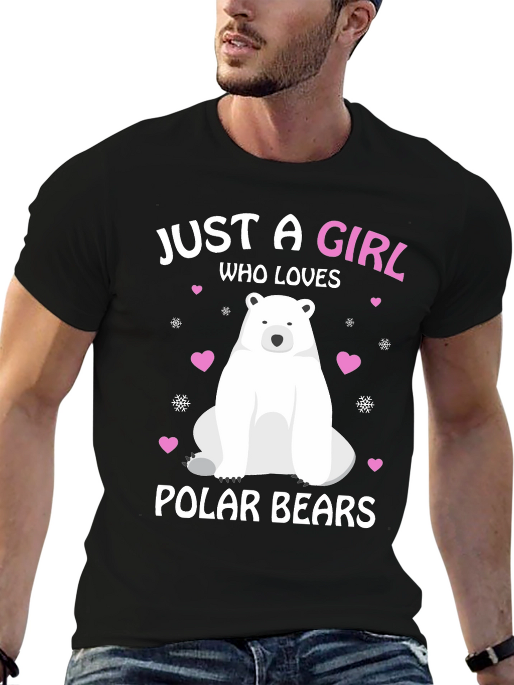Girl Who Loves Polar Bears Graphic Tee