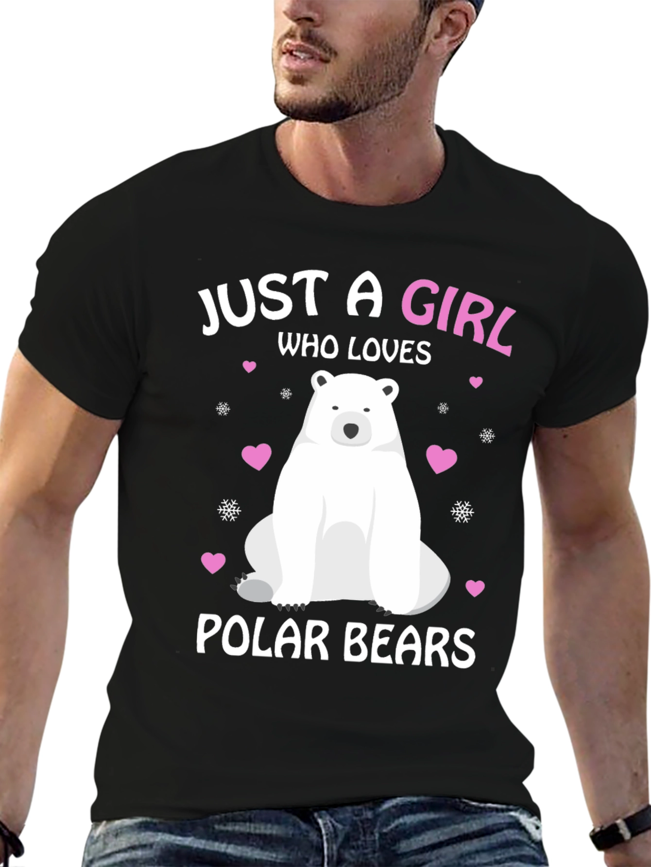 Girl Who Loves Polar Bears Graphic Tee