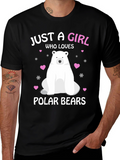 Girl Who Loves Polar Bears Graphic Tee