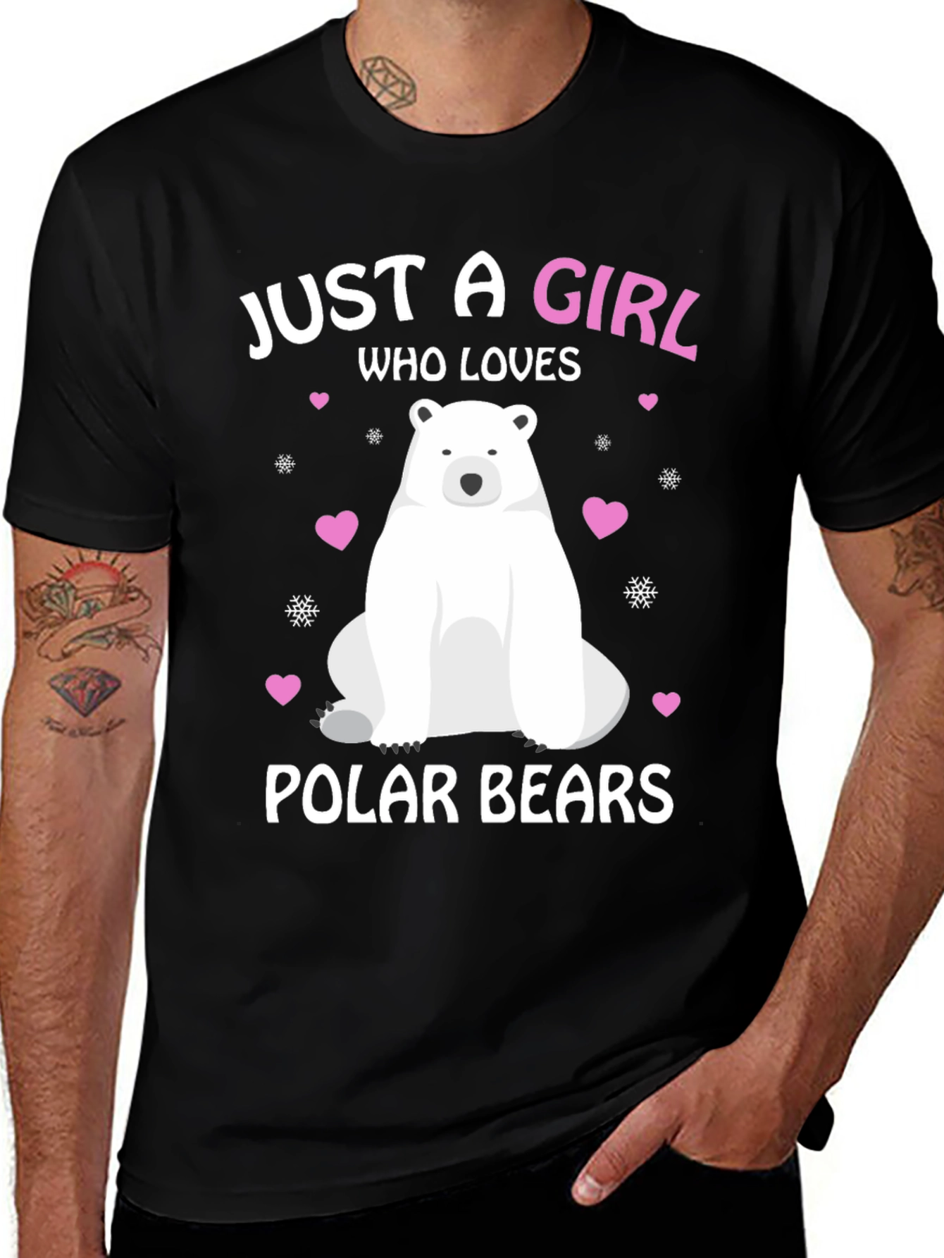 Girl Who Loves Polar Bears Graphic Tee