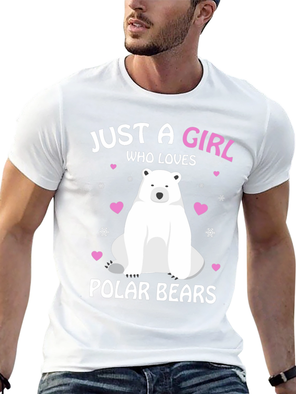 Girl Who Loves Polar Bears Graphic Tee