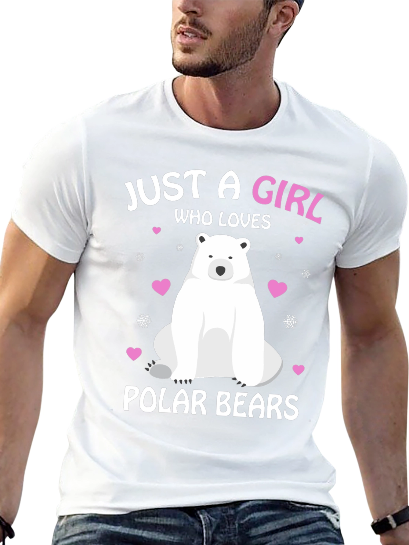 Girl Who Loves Polar Bears Graphic Tee