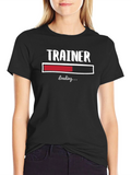 Trainer Loading Funny Black Graphic Tee