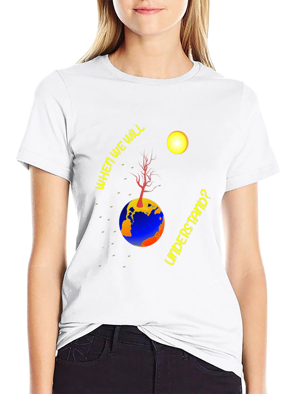 Earth Understanding Graphic Black T-Shirt