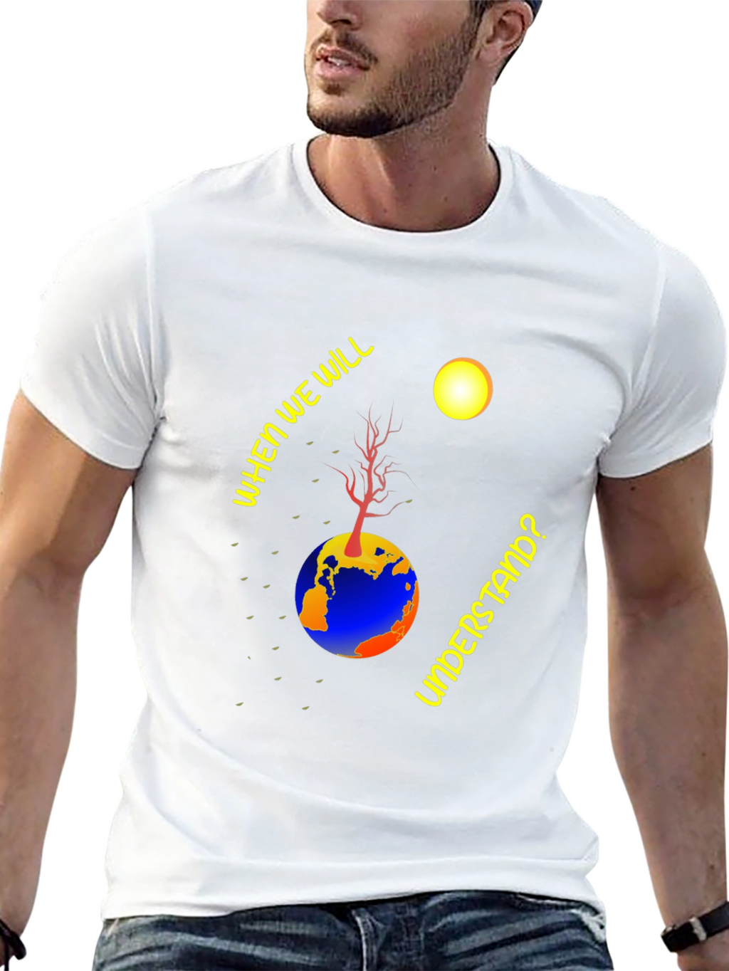 Earth Understanding Graphic Black T-Shirt