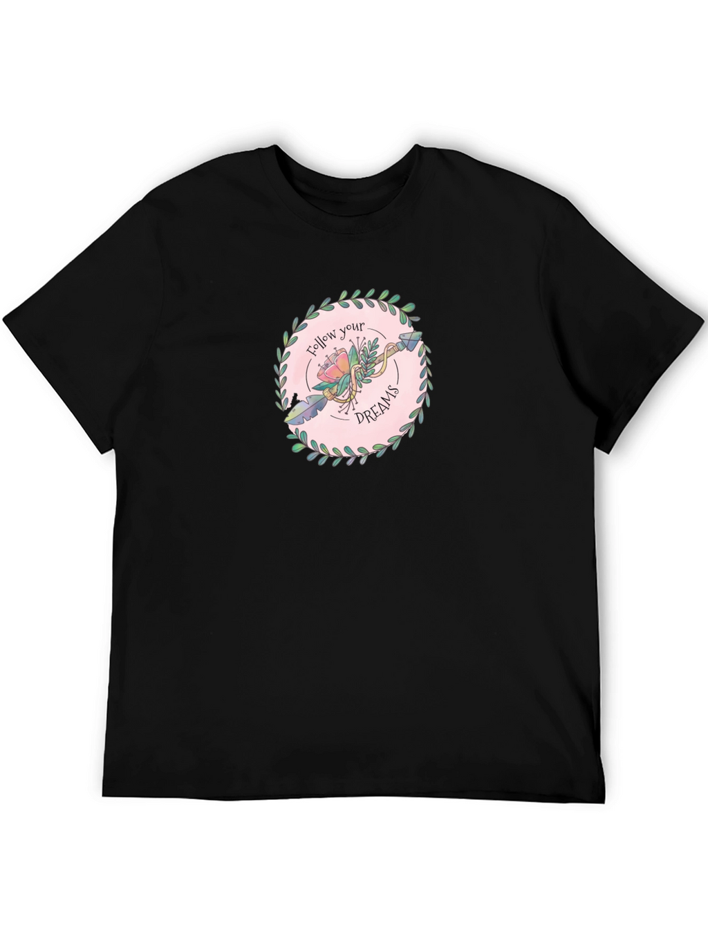 Follow Your Dreams Graphic Tee - Unisex Black T-Shirt