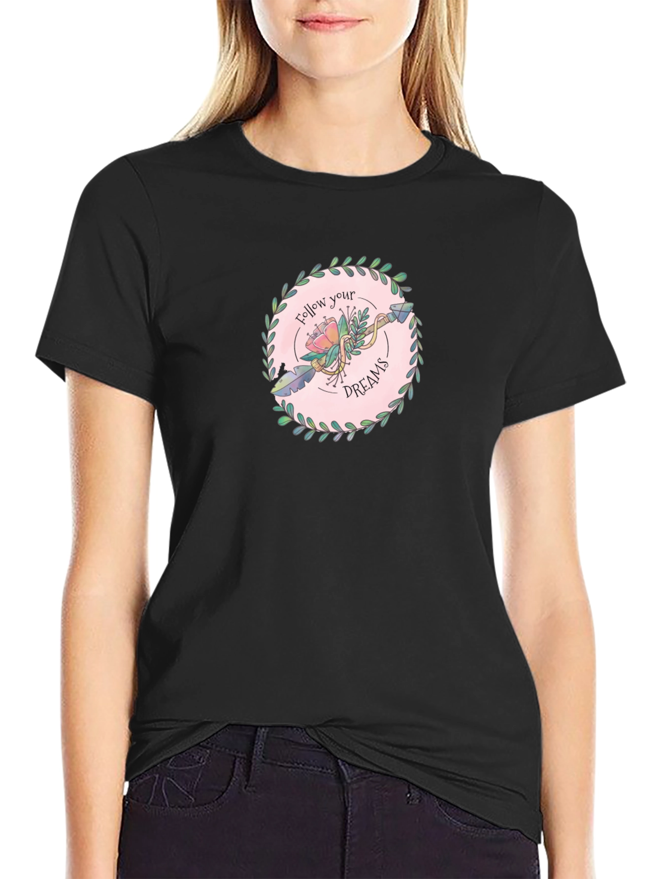 Follow Your Dreams Graphic Tee - Unisex Black T-Shirt