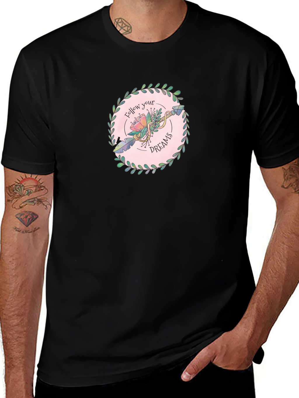 Follow Your Dreams Graphic Tee - Unisex Black T-Shirt