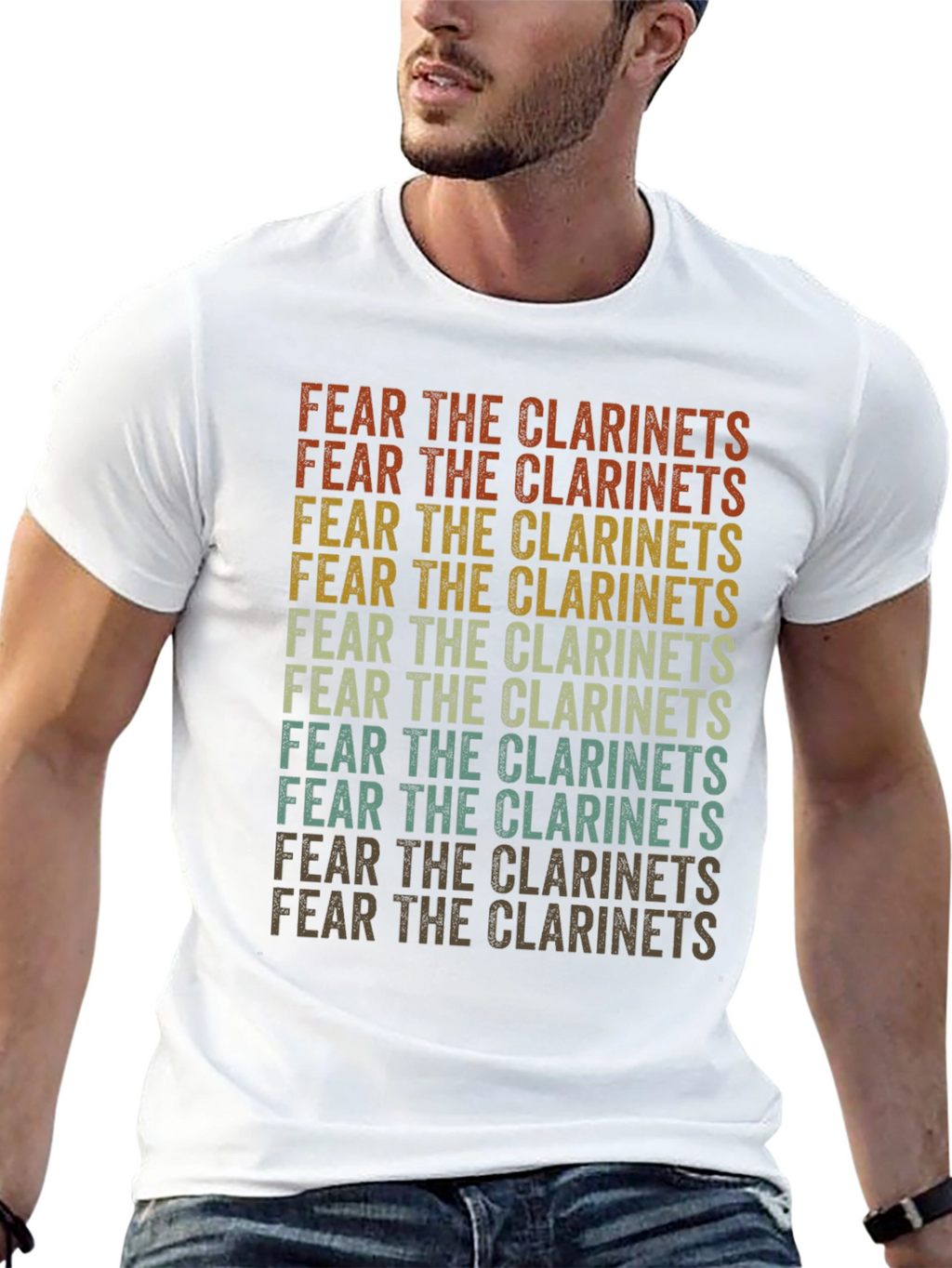 Fear the Clarinets Retro Graphic T-Shirt