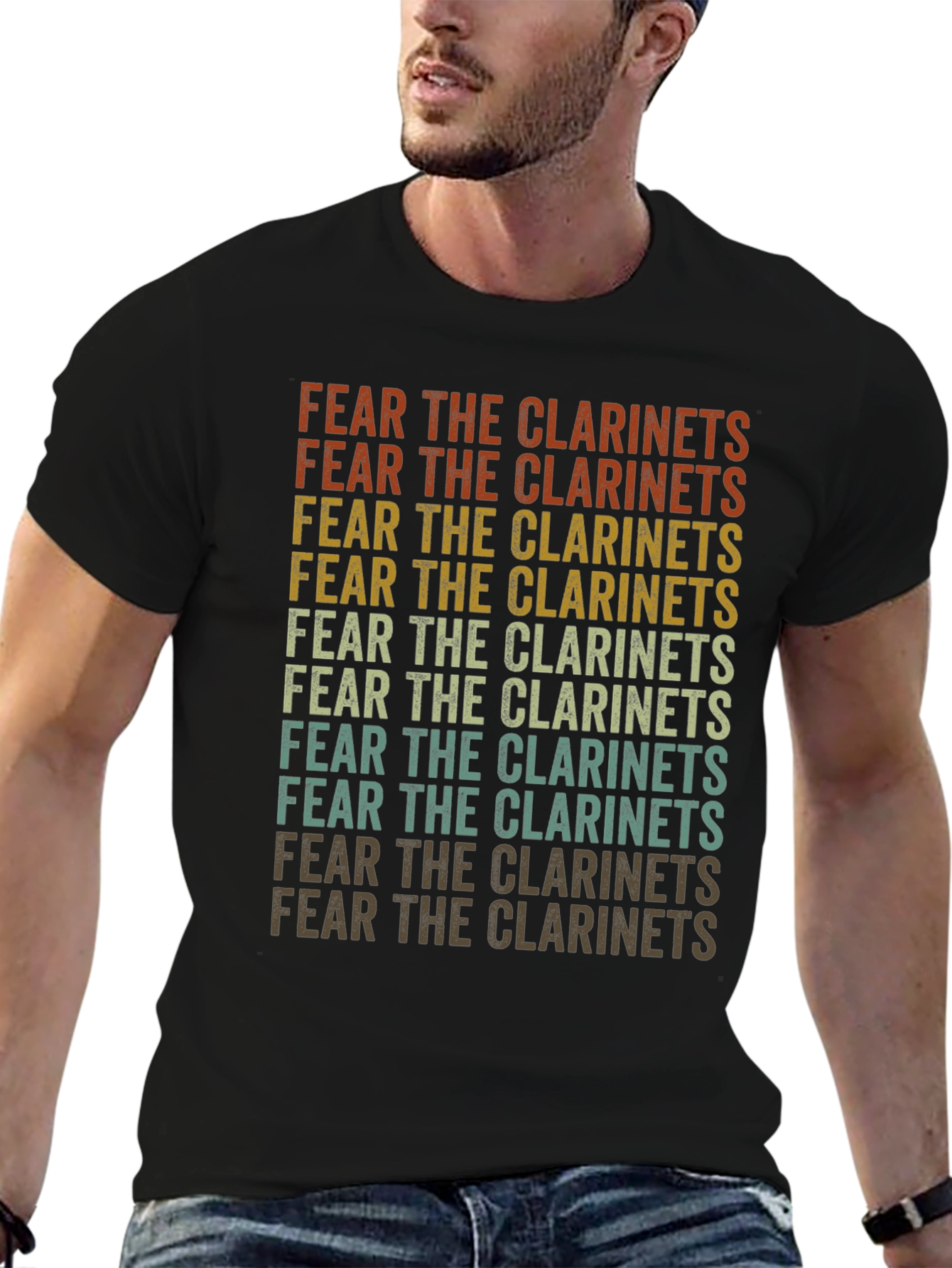 Fear the Clarinets Retro Graphic T-Shirt