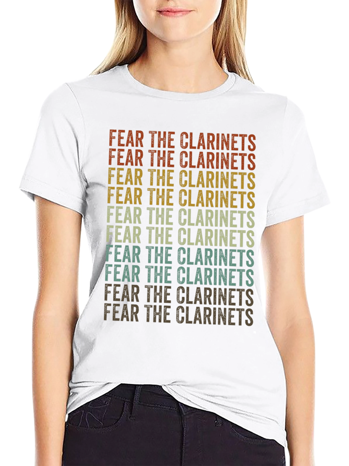 Fear the Clarinets Retro Graphic T-Shirt