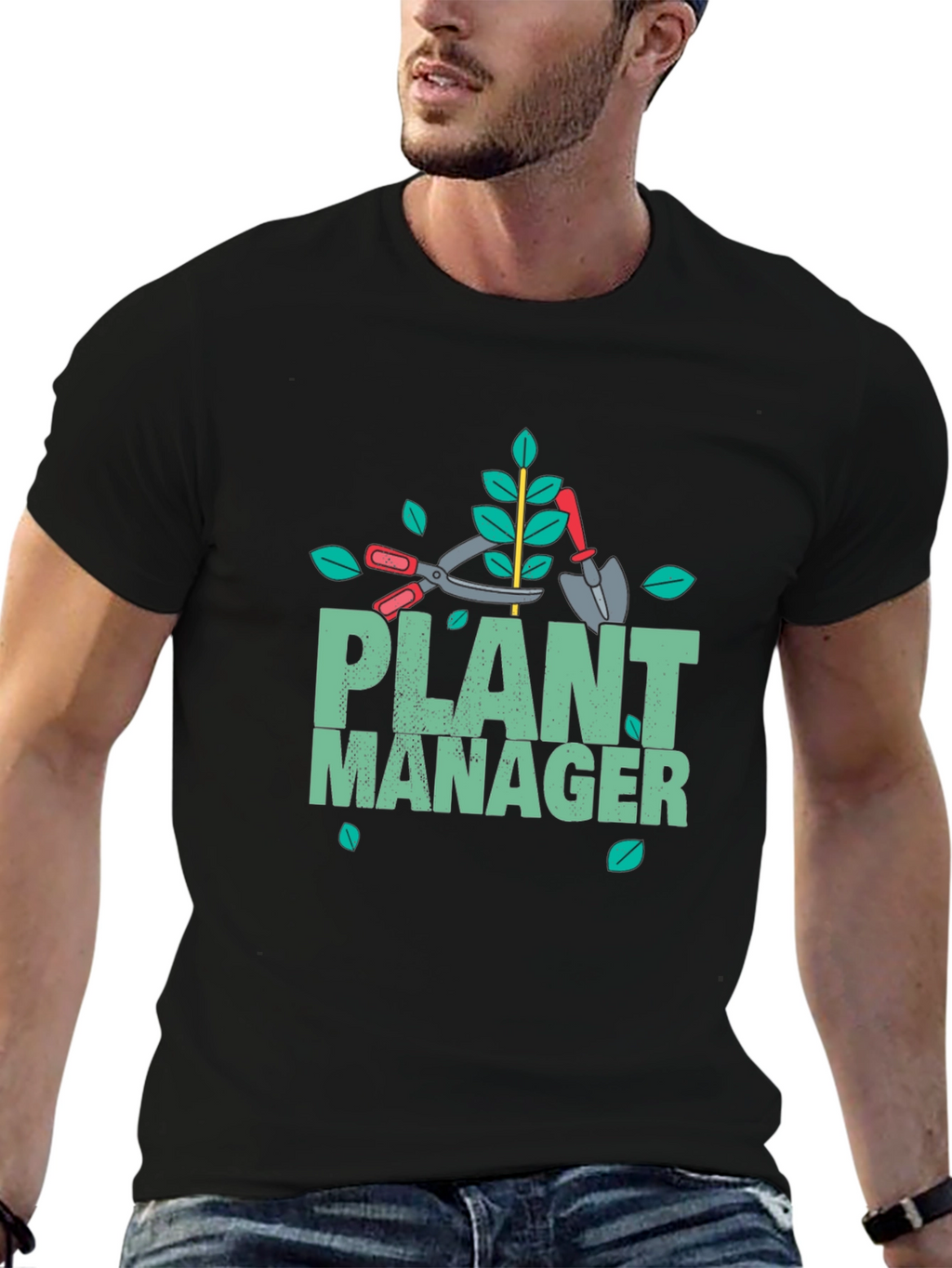 Plant Manager Gardening T-Shirt - Black