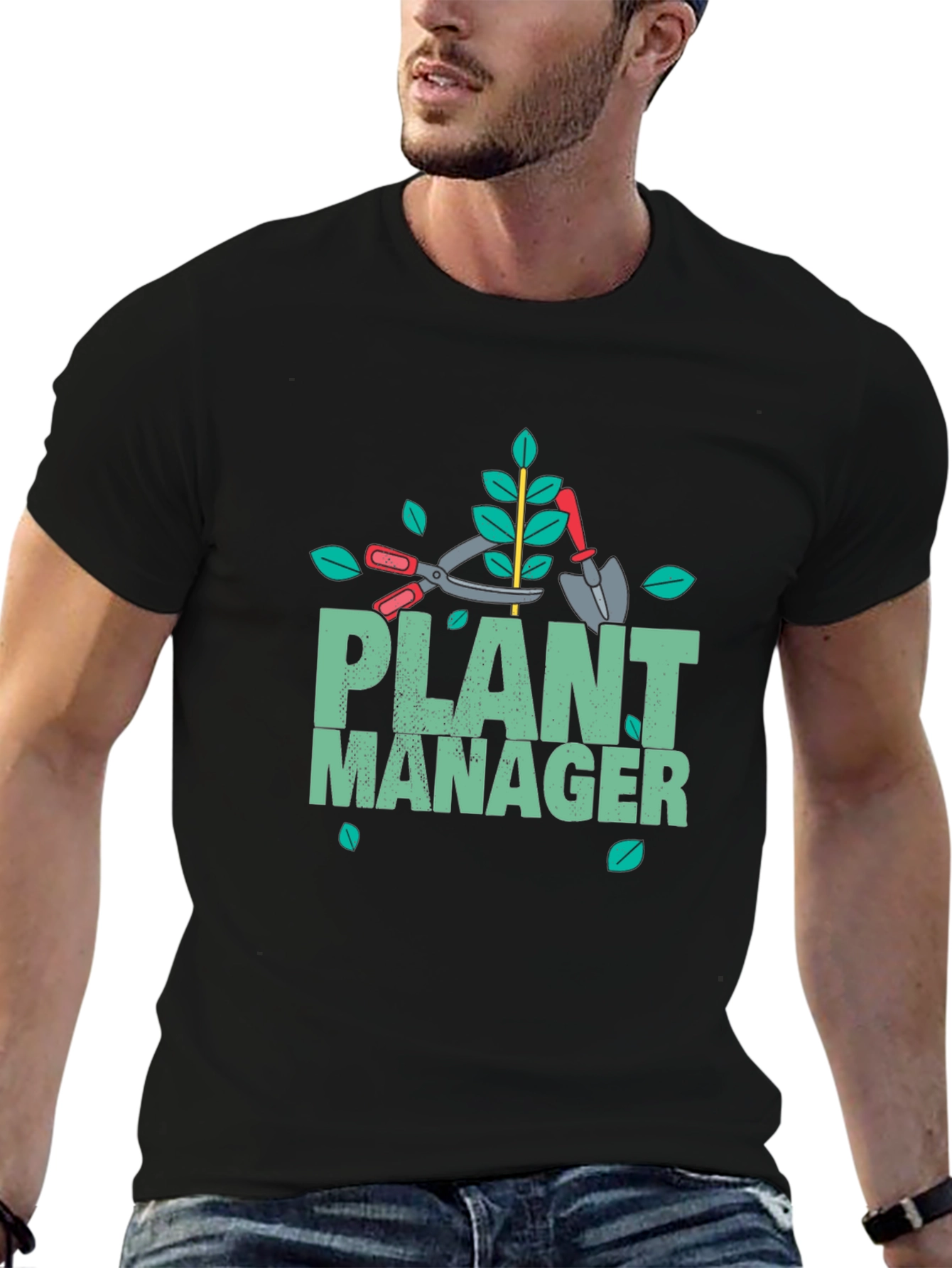 Plant Manager Gardening T-Shirt - Black