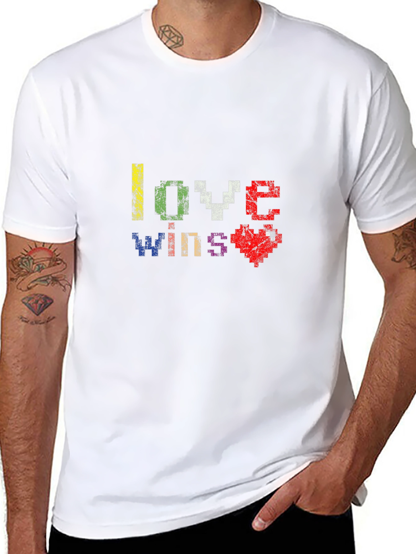 Love Wins Pixel Art Pride T-Shirt