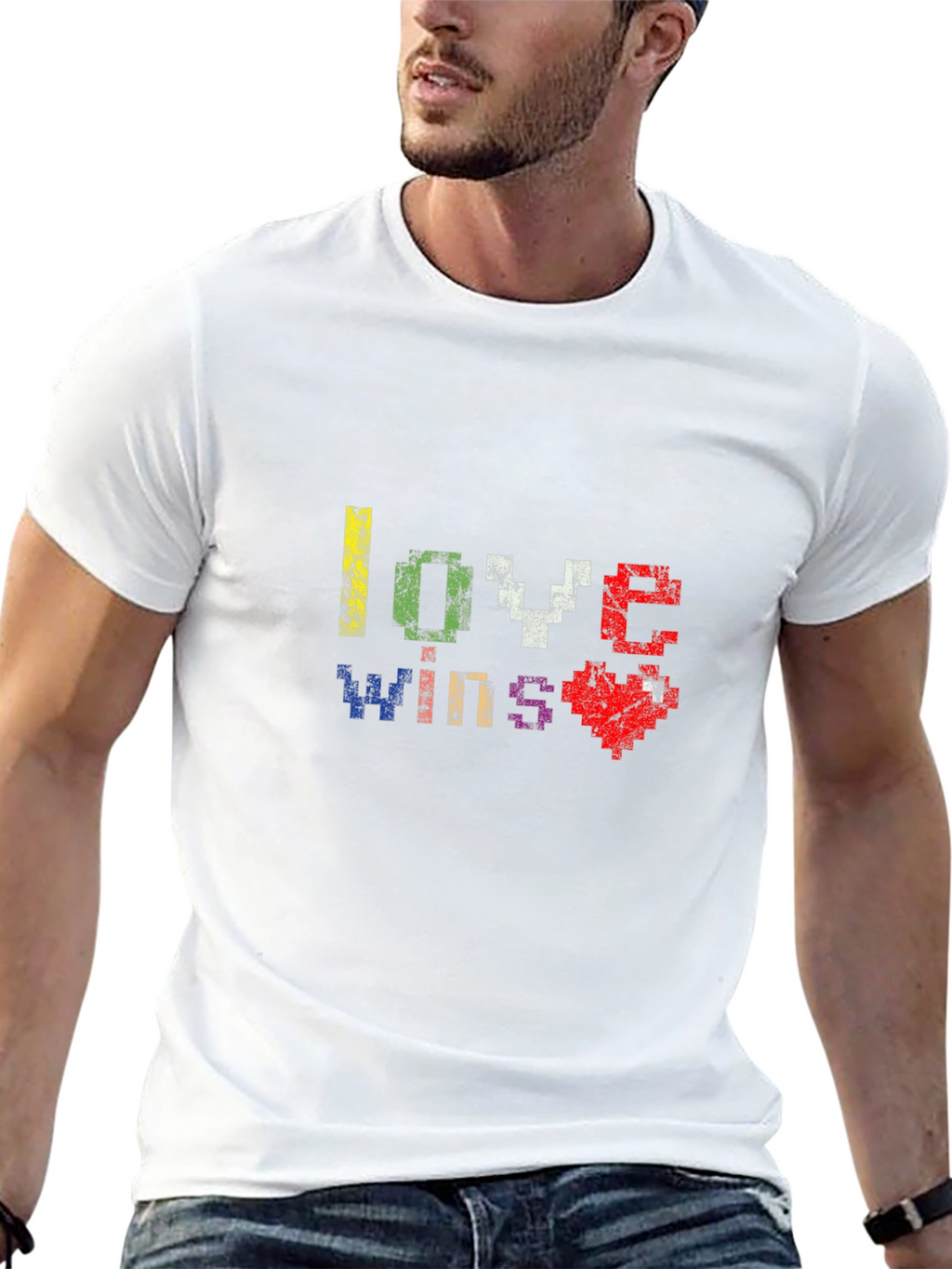 Love Wins Pixel Art Pride T-Shirt