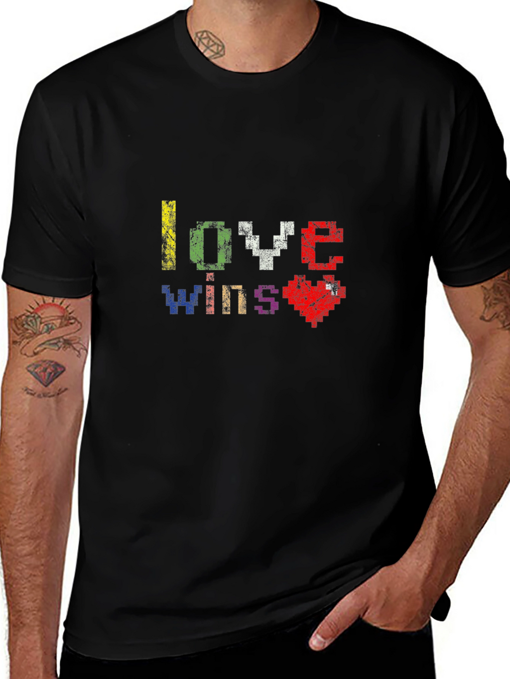 Love Wins Pixel Art Pride T-Shirt