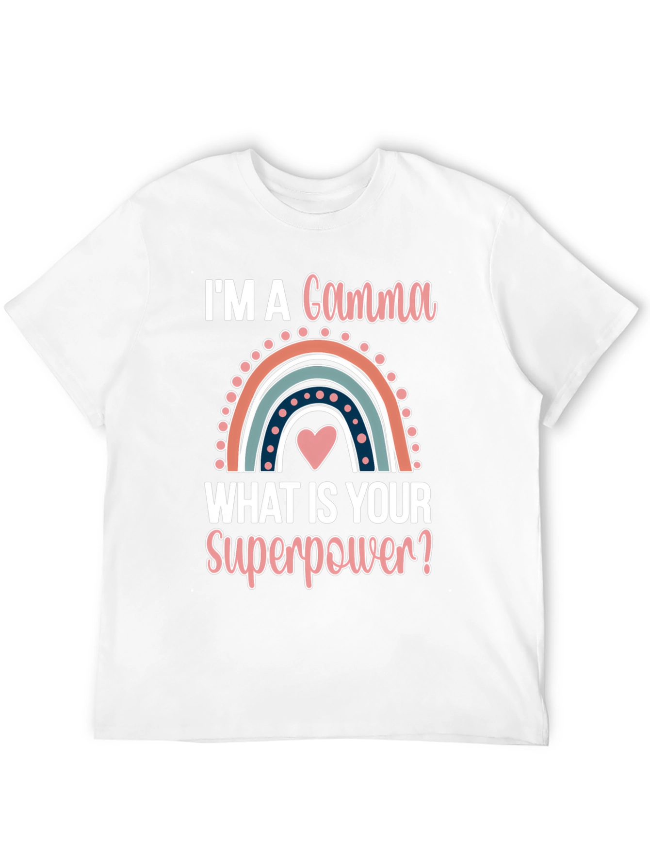 Gamma Superpower T-Shirt - Cute Rainbow Design