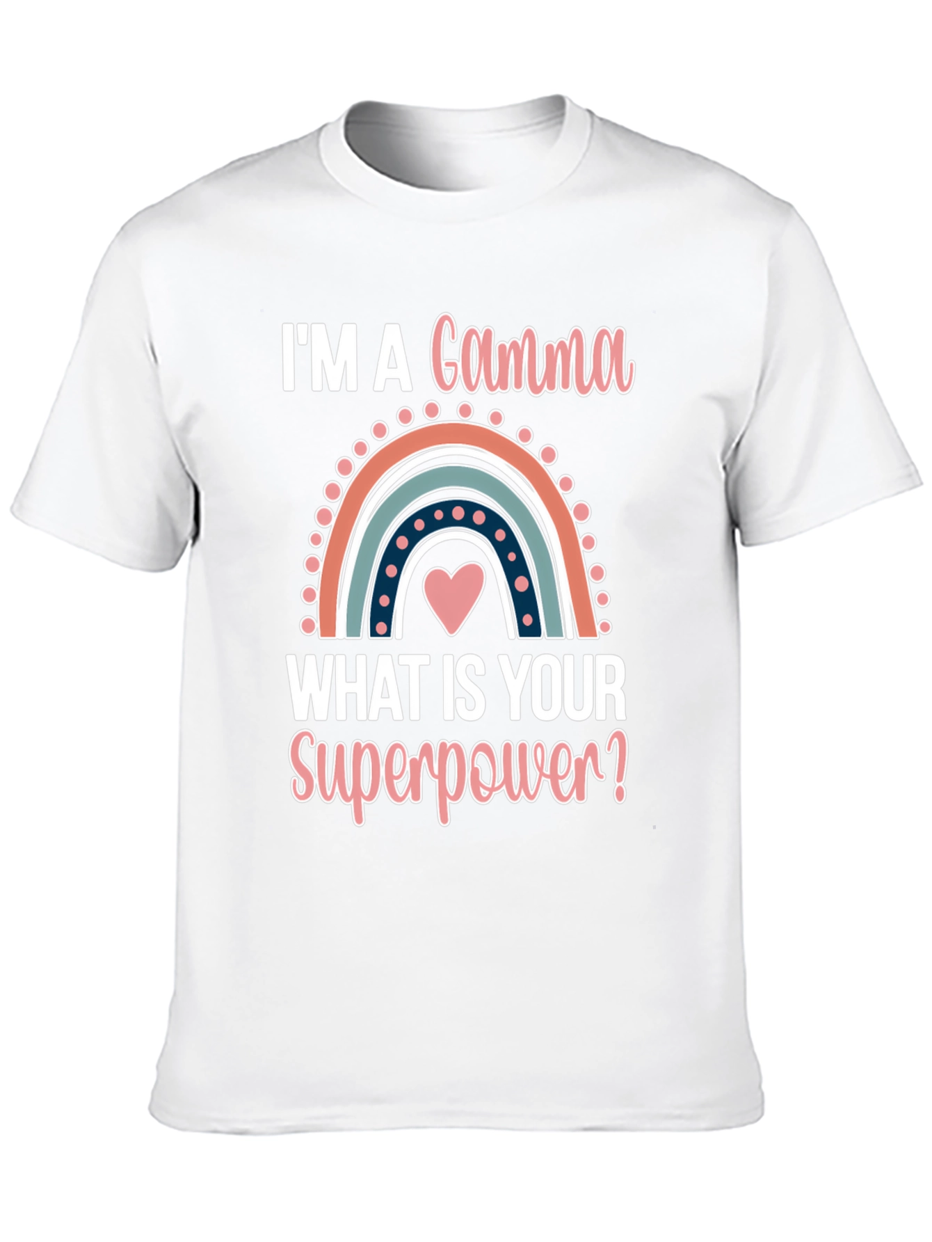 Gamma Superpower T-Shirt - Cute Rainbow Design