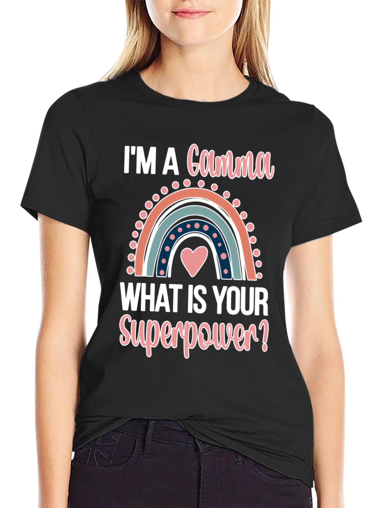 Gamma Superpower T-Shirt - Cute Rainbow Design