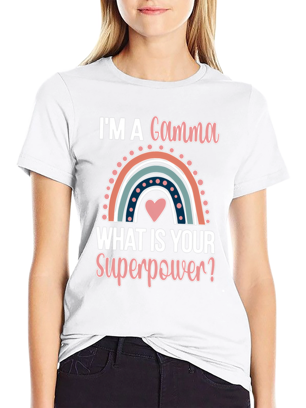 Gamma Superpower T-Shirt - Cute Rainbow Design