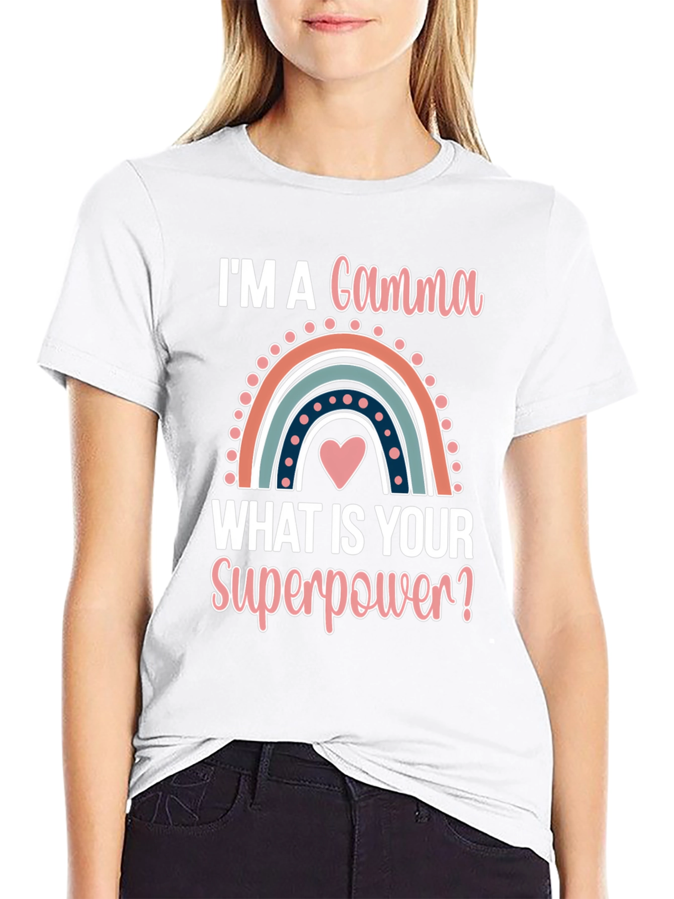 Gamma Superpower T-Shirt - Cute Rainbow Design